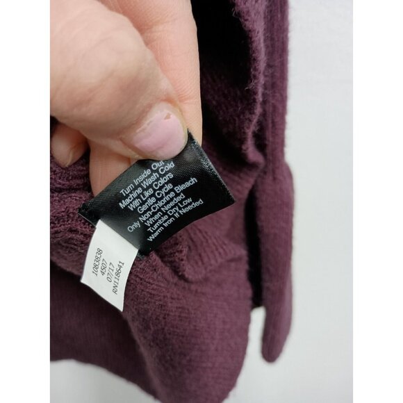 Lane Bryant Womens Peplum Sweater Size 18/20 Burgundy Bell Sleeve Pullover BOHO - Picture 7 of 10